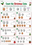 Count the Christmas Coins printable worksheet