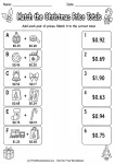 Match the Christmas Price Totals printable worksheet