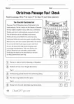Christmas Passage Fact Check printable worksheet