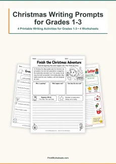 Christmas Worksheets Worksheet - Christmas Writing Prompts for Grades 1-3 – Free Printable PDF | Free Printable