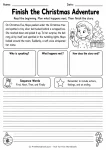 Finish the Christmas Adventure printable worksheet