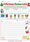 A Christmas Kindness Letter printable worksheet