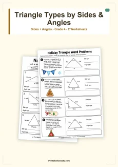 Geometry Worksheets Worksheet - Classify Triangles by Angles and Sides Worksheets for Grade 4 | Free Printable