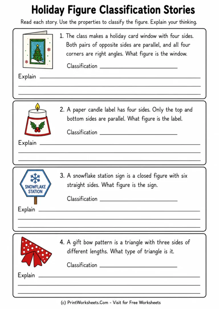 Holiday Figure Classification Stories Holiday Figure Classification Stories printable worksheet