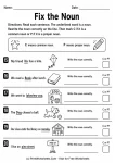Fix the Noun printable worksheet