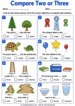 Compare Two or Three printable worksheet