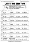 Choose the Best Form printable worksheet