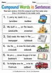 Compound Words in Sentences printable worksheet