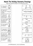 Match The Holiday Geometry Drawings printable worksheet