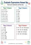 Evaluate Expressions Answer Key answer key