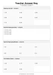 Teacher Answer Key answer key