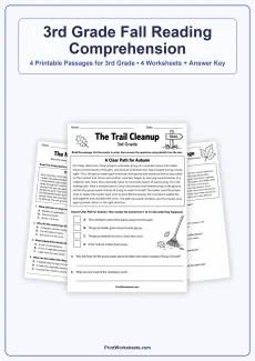 Reading Comprehension Worksheet - Fall Reading Comprehension Worksheets for 3rd Grade – Free Printable PDF | Free Printable