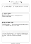 Teacher Answer Key answer key