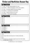 Fiction and Nonfiction Answer Key answer key