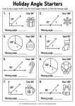 Holiday Angle Starters printable worksheet