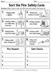 Sort the Fire Safety Cards printable worksheet