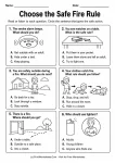 Choose the Safe Fire Rule printable worksheet