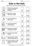 Safe or Not Safe printable worksheet