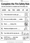 Complete the Fire Safety Rule printable worksheet