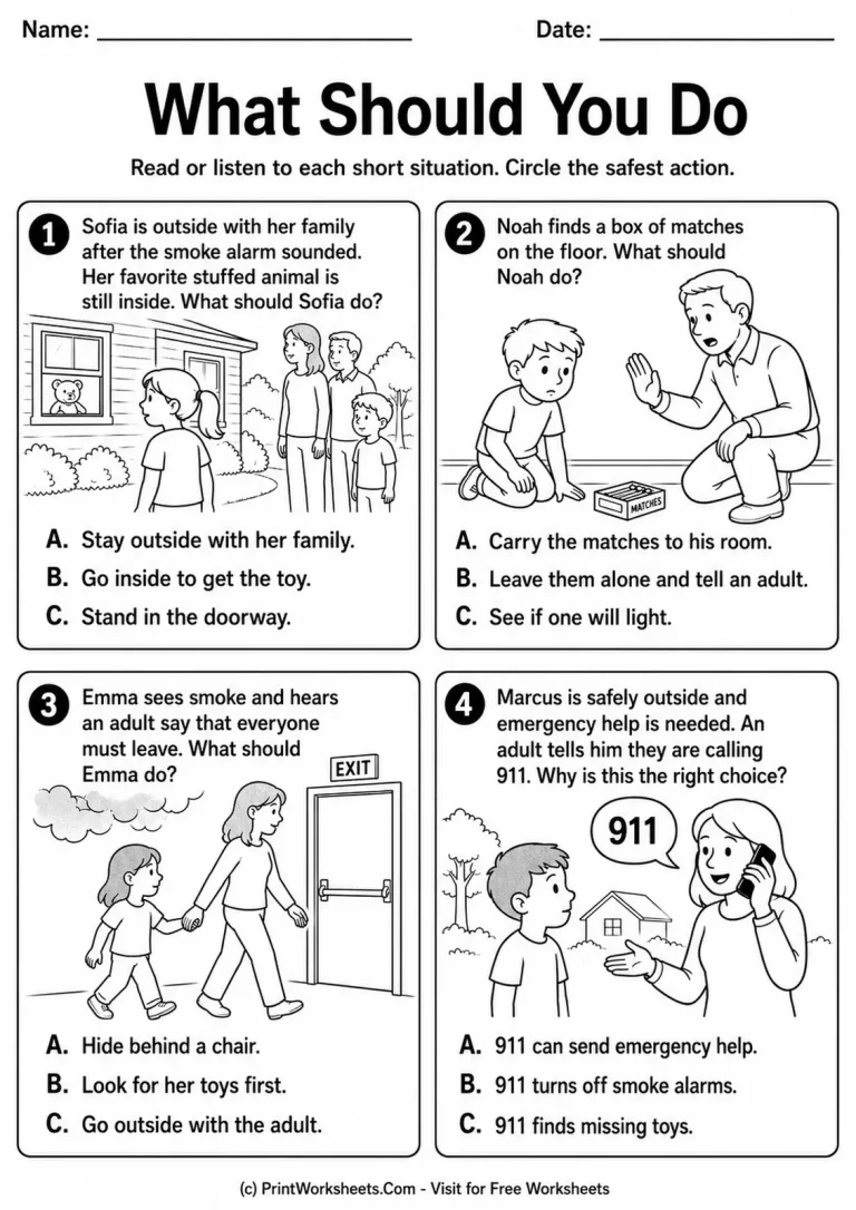 What Should You Do What Should You Do printable worksheet