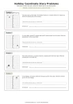 Holiday Coordinate Story Problems printable worksheet