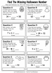 Find The Missing Halloween Number printable worksheet