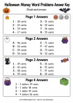 Halloween Money Word Problems Answer Key answer key