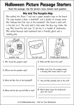 Halloween Picture Passage Starters printable worksheet