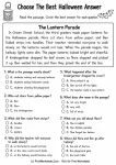Choose The Best Halloween Answer printable worksheet