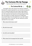 The Costume Mix-Up Passage printable worksheet