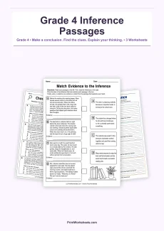 Reading Comprehension Worksheet - Inference and Evidence Reading Passages for Grade 4 – Free Printable PDF | Free Printable