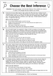 Choose the Best Inference printable worksheet