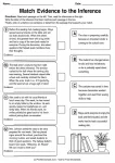 Match Evidence to the Inference printable worksheet