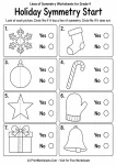Holiday Symmetry Start printable worksheet