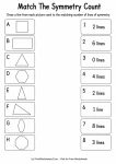 Match The Symmetry Count printable worksheet