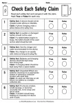 Check Each Safety Claim printable worksheet