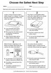 Choose the Safest Next Step printable worksheet