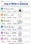 Long A Words in Sentences printable worksheet