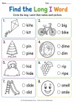 Find the Long I Word printable worksheet