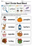 Spot Divide Read Blend printable worksheet