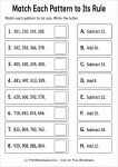 Match Each Pattern to Its Rule printable worksheet