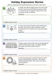 Holiday Expression Stories printable worksheet
