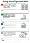 Holiday Order of Operations Stories printable worksheet