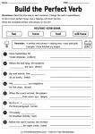 Build the Perfect Verb printable worksheet