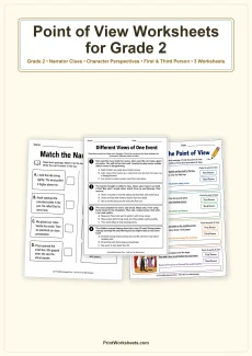 Reading Comprehension Worksheet - Point of View Reading Passages for Grade 2 – Free Printable PDF | Free Printable