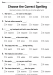 Choose the Correct Spelling printable worksheet