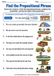Find the Prepositional Phrase printable worksheet
