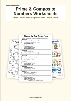 Algebraic Thinking Worksheets Worksheet - Prime and Composite Numbers Worksheets for Grade 4 – Free Printable PDF | Free Printable