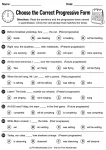 Choose the Correct Progressive Form printable worksheet