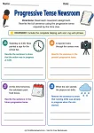 Progressive Tense Newsroom printable worksheet